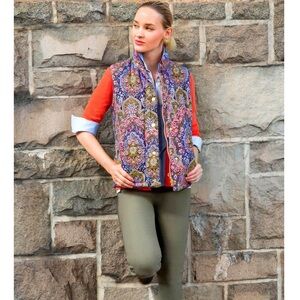 Gretchen Scott The Puffer Vest - Pleasantly Paisley